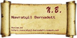 Navratyil Bernadett névjegykártya
