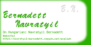 bernadett navratyil business card